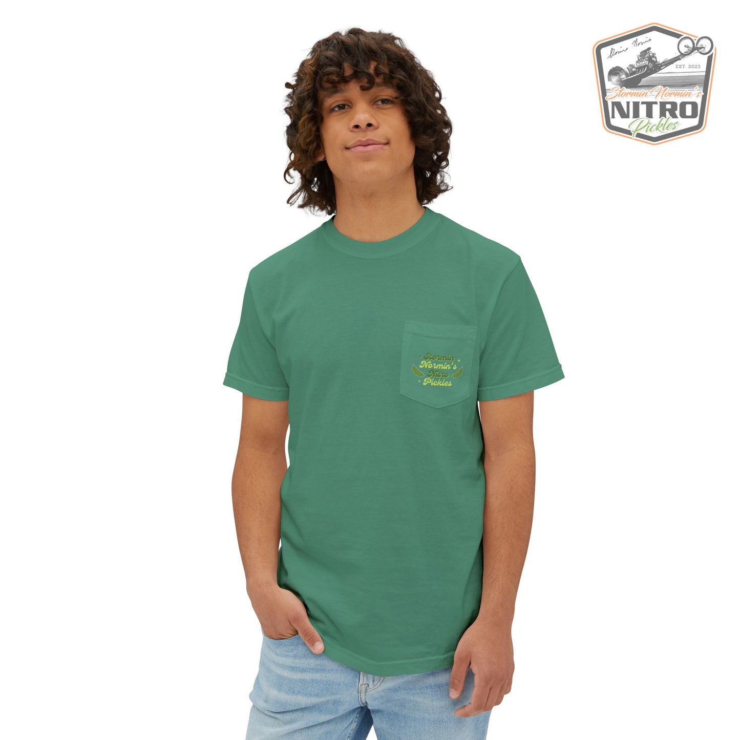 'Hot Girls Eat Pickles' Pocket Tee