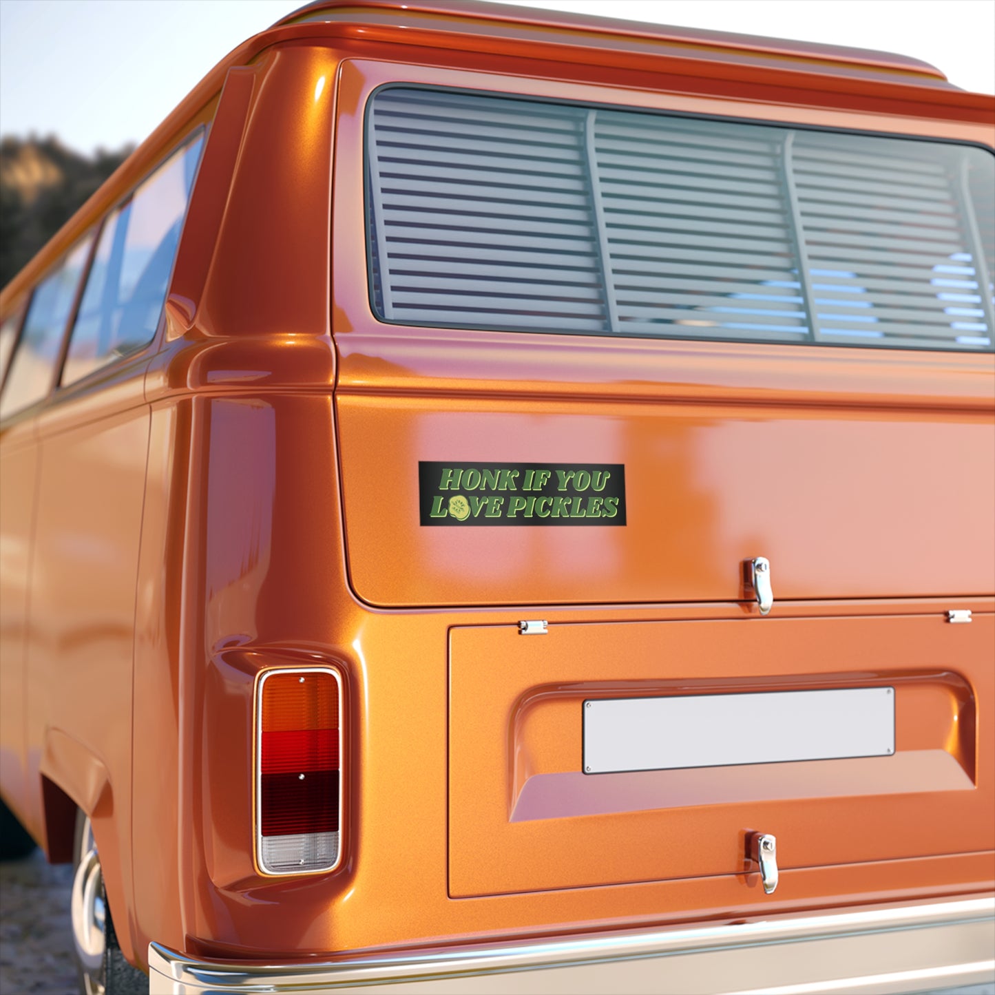 'Honk If You Love Pickles' Bumper Sticker