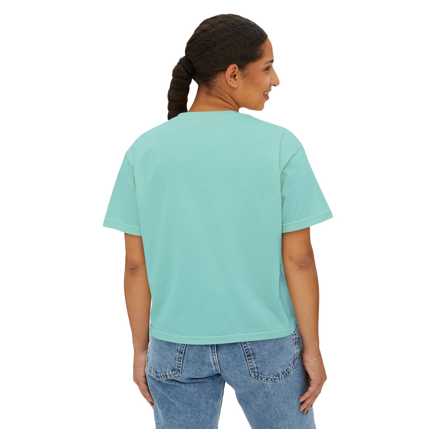 'Hot Girls Eat Pickles' Boxy Crop Tee - Pink