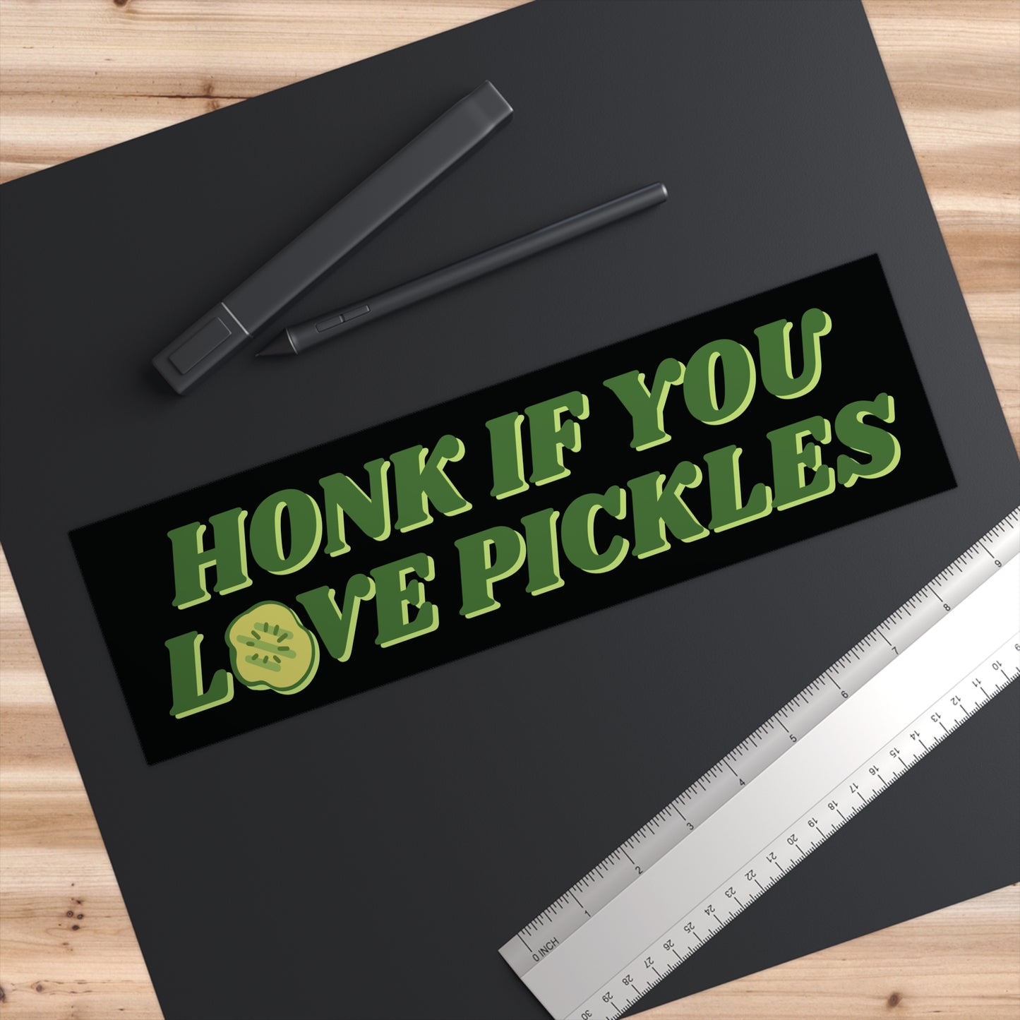 'Honk If You Love Pickles' Bumper Sticker